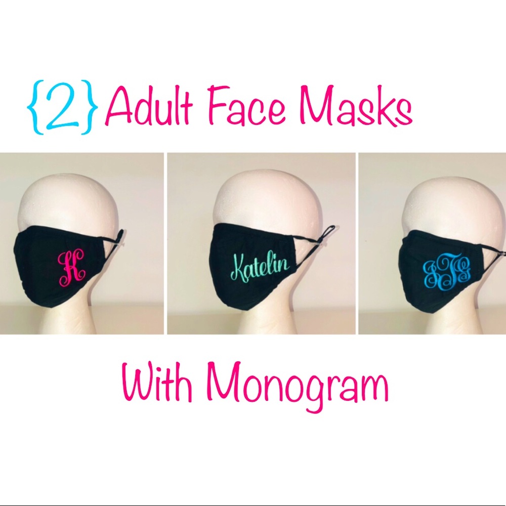 {2} Adult Face Masks